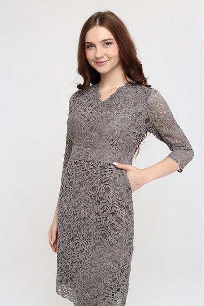 Kübra Tekstil Φόρεμα Full Lace Look Midi μήκους