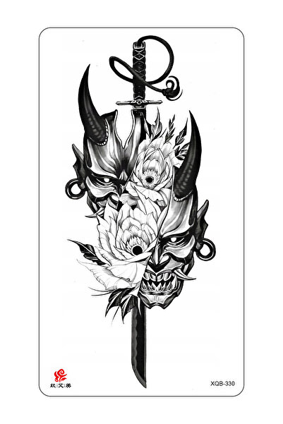 BP Tattoo Demon Slayer Tattoo Kılıç ve Kuru Kafa Dövmesi