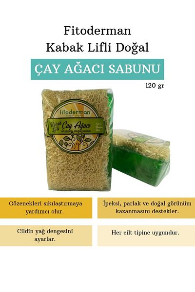 Fitoderman Pumpkin Fiber Anti-Acne, Blemish and Tea Tree Soap