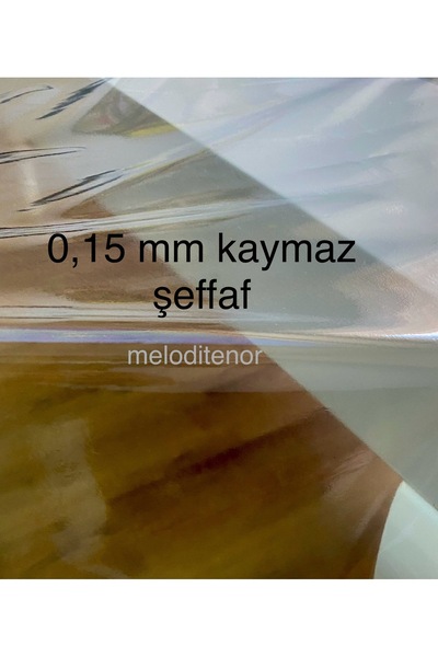 polset Düz ince şeffaf silinebilir kaymaz 0,15 mm net görüntü pvc naylon muşa...