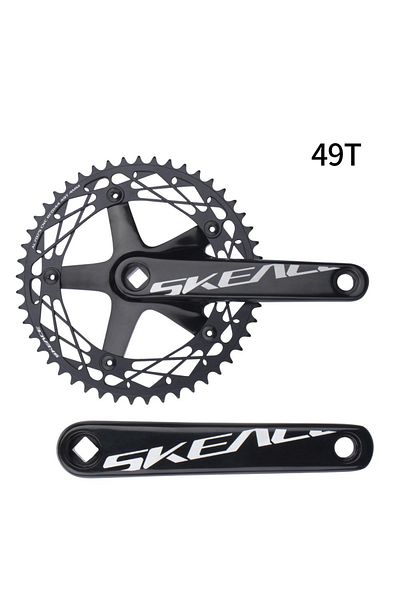 Choice 165mm Black 49T SKEACE Bicycle Crankset 144BCD Mountain Bike Square Hole Crank Aluminum Alloy Single