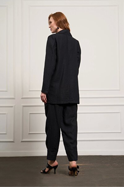 MissWhence Linen Cetek Suit 37207 Black
