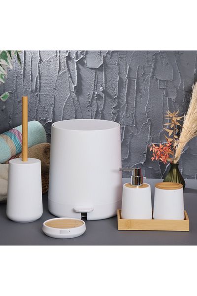 Veliday Legno 6 Piece Acrylic Bathroom Set