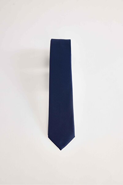 Tudors 3'lü Paket Düz İnce Lacivert-Siyah Erkek Kravat