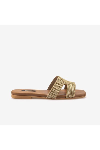 KEMAL TANCA Genuine Leather Women's Slippers 500
