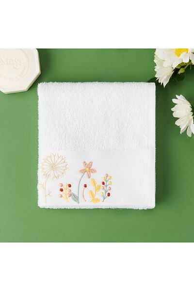 Evidea Soft Granny Summer Penna Hand Towel - Ecru - 30X50 cm