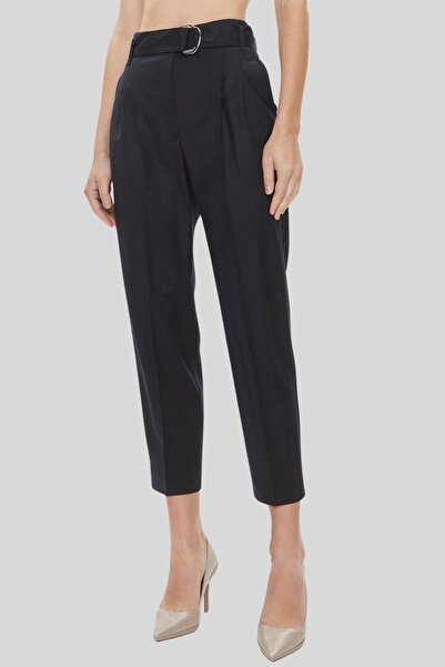 BOSS Kadın Regular Fit Yün Pantolon Lacivert