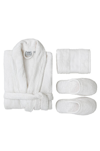 Yataş Essentials 3-Piece Bathroom Set | Slippers (36-38) - Ecru