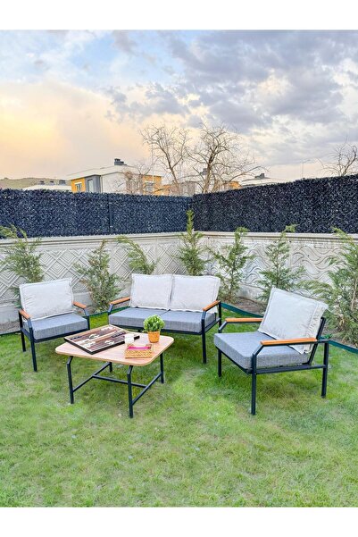 Dekoport Duru Bahçe Takımı - Balkon, Cafe, Teras Mobilyası - Metal Kanepe - O...
