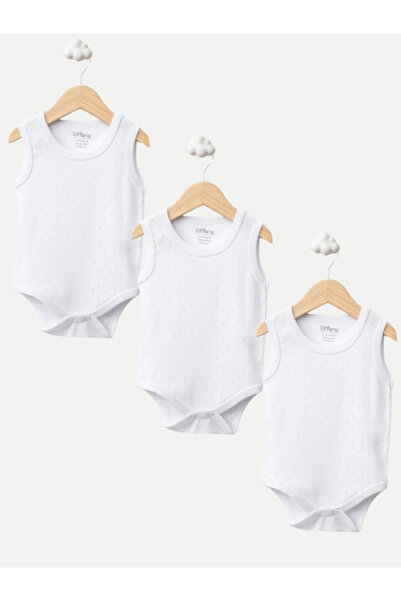Tiffany Atlet Body %100 Pamuklu Çıtçıtlı Basic 3'lü Set Body Zıbın Sarı Unise...