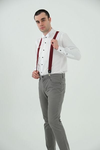 ELROZO Men's Leather Detailed Trouser Hanger