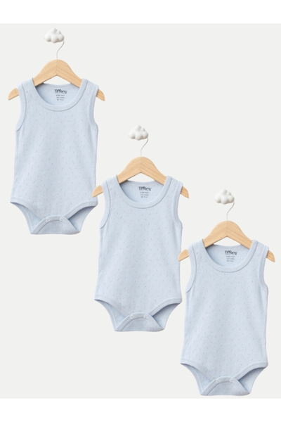 Tiffany Atlet Body %100 Pamuklu Çıtçıtlı Basic 3'lü Set Body Zıbın Sarı Unise...