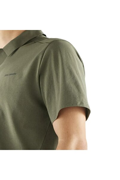 Salomon Ανδρικό πράσινο μπλουζάκι πόλο Trackline ΑΝΔΡΙΚΟ ΜΠΛΟΥΖΑ ΠΟΛΟ LC2439300