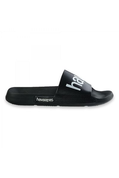 Havaianas 4148124   Slide Classic Logomania Single Band Black-White Unisex Slippers