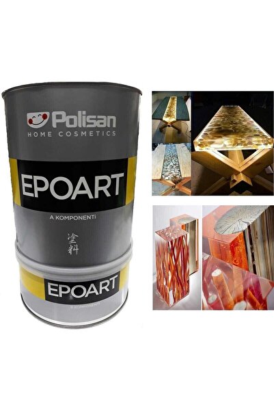 Polisan Epoart Şeffaf Epoksi Reçine Döküm Tipi A+B Kompenant 800 gr.