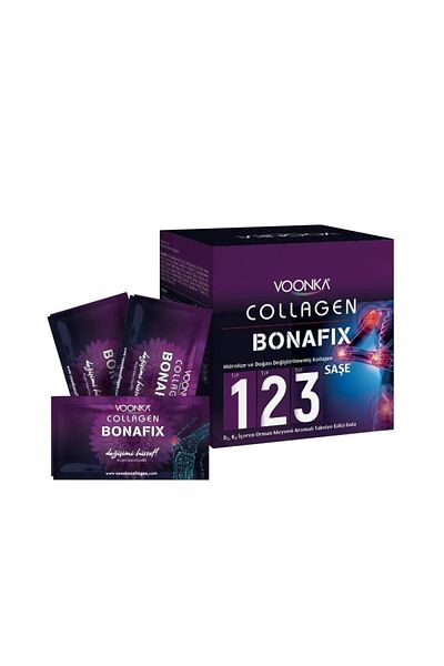 Voonka كولاجين بونافيكس من النوع I، II، III مكمل غذائي 30 كيسًا