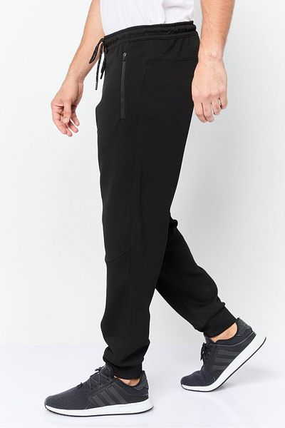 motion Men Sportswear Fit Outdoor Sweatpants, Black
