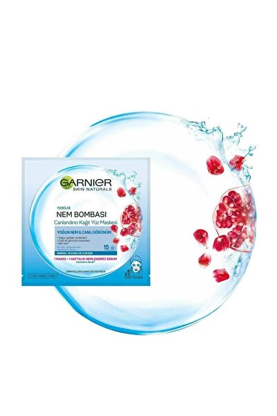 Garnier Nem Bombası Canlandırıcı Normal ve Kuru Ciltler İçin Kağıt Yüz Maskesi