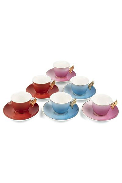 Mikasa Moor Papyon Set of 6 Coffee Cups