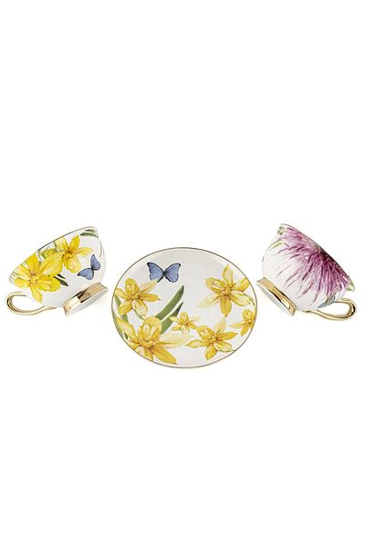 Mikasa Moor Spring 4-Piece Teacup Set