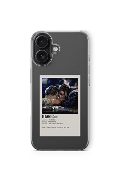 Space Star iPhone 16 Uyumlu Titanic Poster Tasarım Baskılı Şeffaf Kılıf