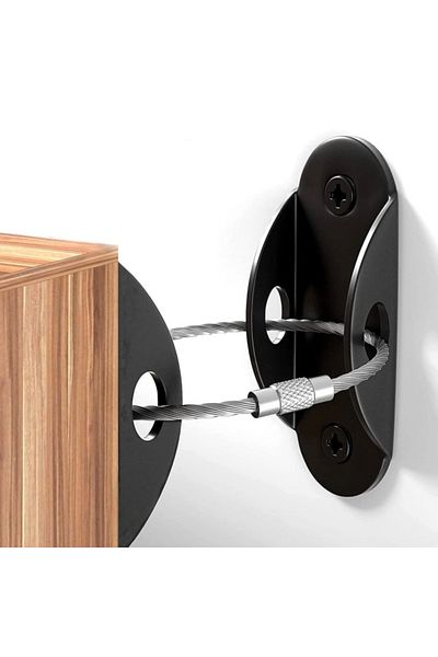 Empria Pachet 6 Kituri Anti-rasturnare Mobilier, Protectie Copii, Protectie Cutremur, , Negru