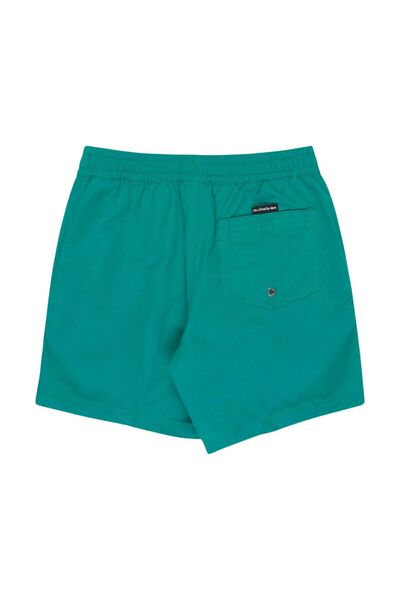 Quiksilver شورت كرة طائرة صلب للاستخدام اليومي Yth 14 للأولاد باللون الأخضر للأولاد