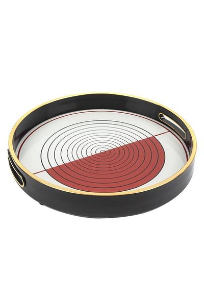 Mikasa Moor Red Striped Tray 30 cm
