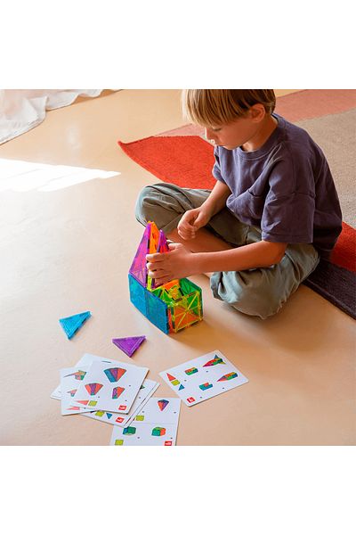 Apli Kids Educational building game, Transparent Magnetic Pieces, 4 shapes, 18 pieces, Apli, +5 years