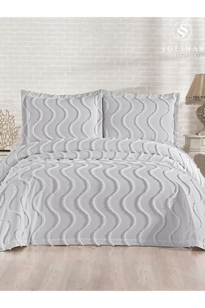 Solinas Collection Neva Double Thin Pique Gray Bedspread