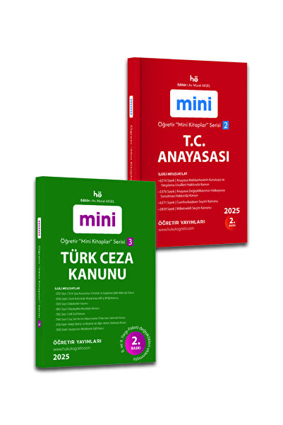 hukuk öğretir 2026 Türk Ceza Kanunu - Türkiye Cumhuriyeti Anayasası Cep Kitap...