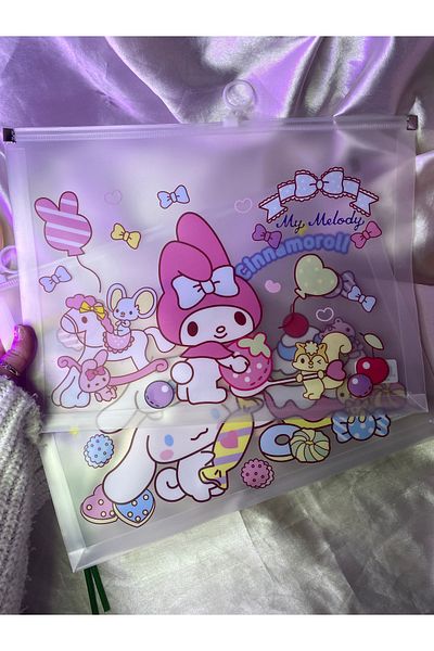 TATLIŞ Large Size Zipper File with Sanrio Characters