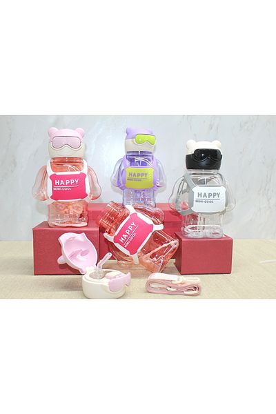 PERİBOİA Periboia Cute 3D Patterned Water Bottle