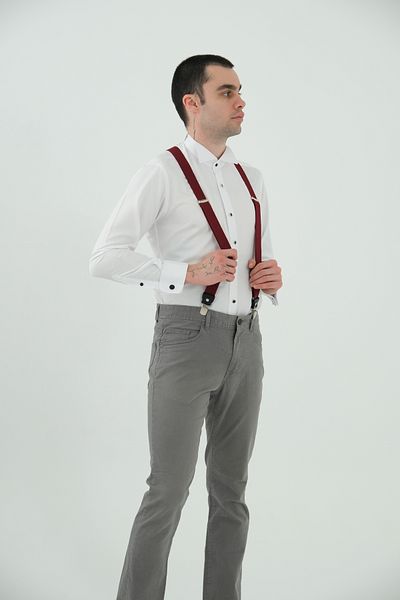 ELROZO Men's Leather Detailed Trouser Hanger