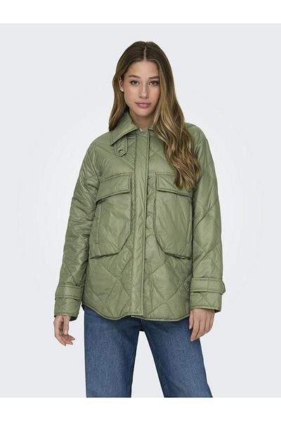 ONLY Women's Green Onlfie Quilted Jacket Otw Jacket 15306713 -Oilgreen