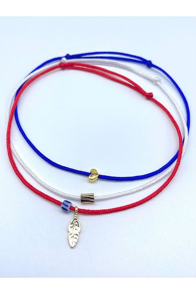 Concept HuBuTU 3 Pieces Luck Love Themed Rope Anklet Set