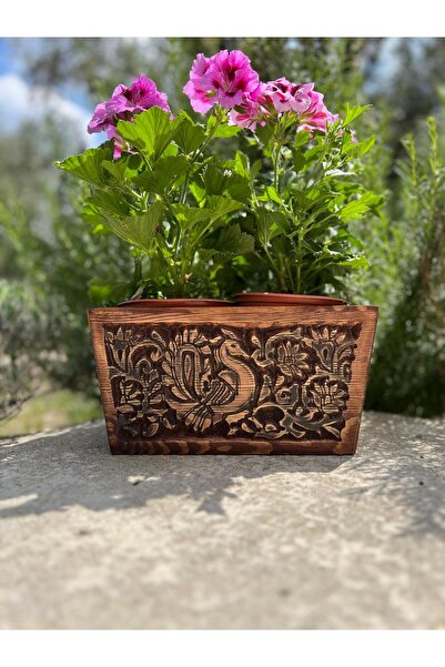 Home Ahşap Oyma Saksılık