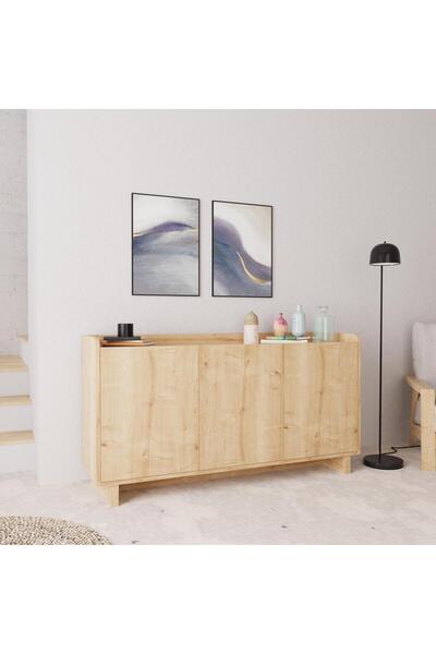 Bimossa H1120 Boho Safir Konsol 140 Cm Salon Mobilyası Bohem Tasarım Geniş Depolama Çok Amaçlı Ünite Modern
