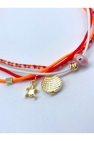 Concept HuBuTU 4 Pieces Sea Themed Rope Anklet Set with Figures