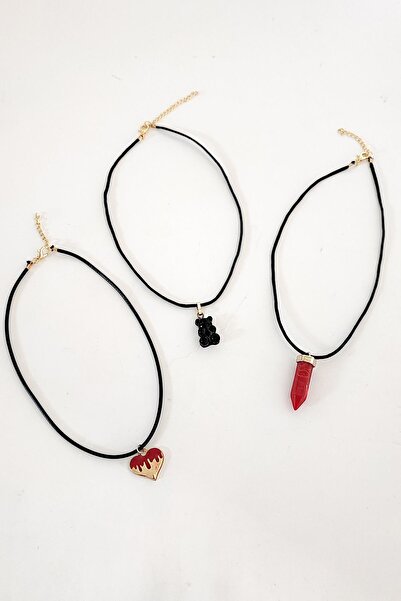 New Obsessions مجموعة قلادة تاليسمان المختنق الأحمر