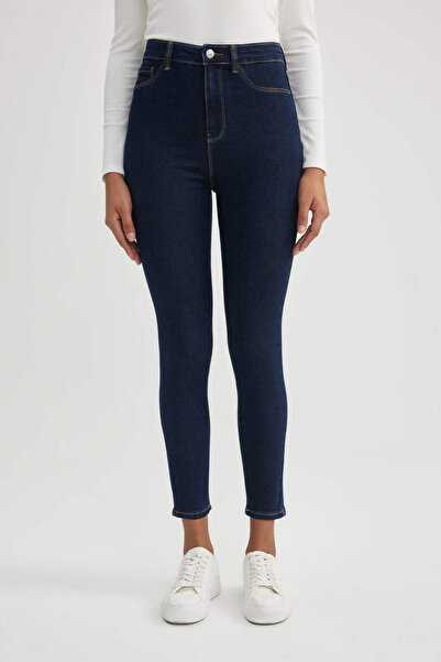 DeFacto Jegging Pantaloni de damă albastru închis B7498AX/NM34