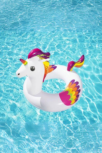 TUENGİ STORE Giant Size Unicorn Unicorn Bagel Inflatable Sea Pool Ring for Adults 119 cm