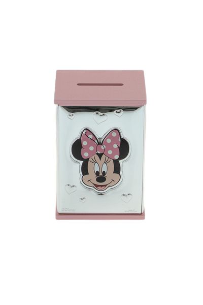 GiftExpress Silver Minnie Mouse piggy bank 11cm