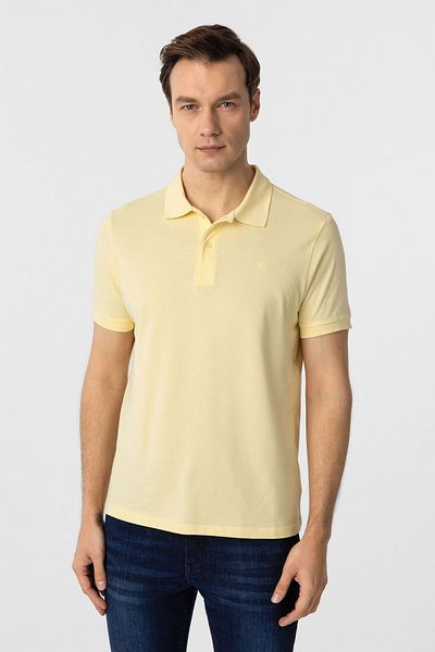 SÜVARİ Μπλουζάκι Polo Collar από βαμβακερό ύφασμα Cavalry Slim Fit