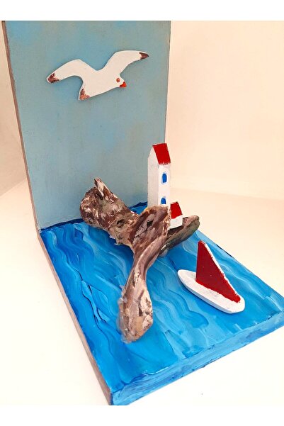 ELSA Sea Themed Wooden Book Holder – 20X20X14 cm