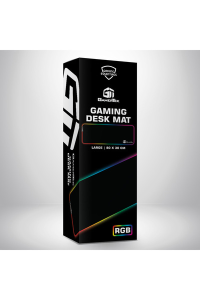 Gamertek Midnight Black RGB Desk Mat (80x30 cm)