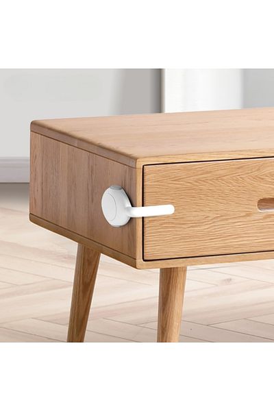 Empria Drawer lever lock set, Empria, 2 pieces, 7.5x4.5x2, White/Grey