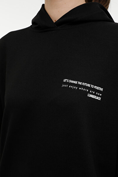 lumberjack WL ANNA 17CT1179 3PR Siyah Kadın Sweatshirt
