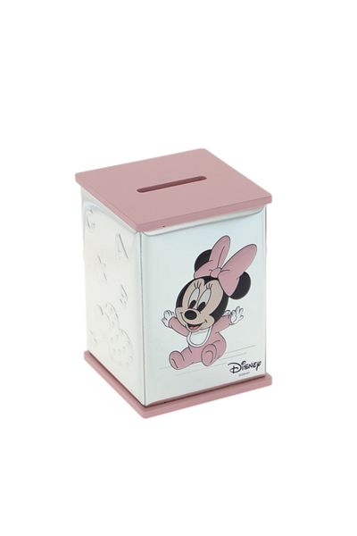 GiftExpress Baby Minnie Mouse pink silver piggy bank