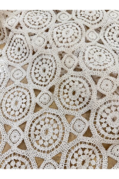 METERİAL قماش شبكي من الدانتيل القطني – العرض 135 سم |   نموذج أنيق ذو مظهر م...